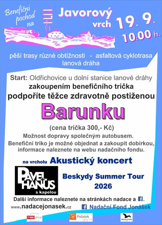 Společně pro Barunku: Benefiční pochod na Javorový vrch